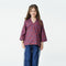Maroon Printed Relaxed Top